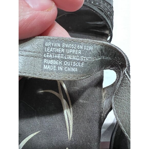 Abeo Black Leather Womens Sandals Size 6N With Bio System Technology - Picture 5 of 8